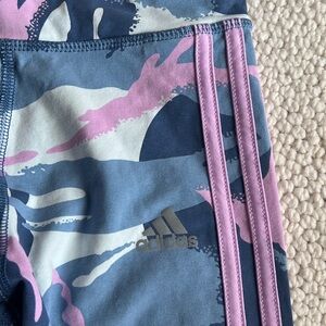 Girls adidas leggings in blue/purple